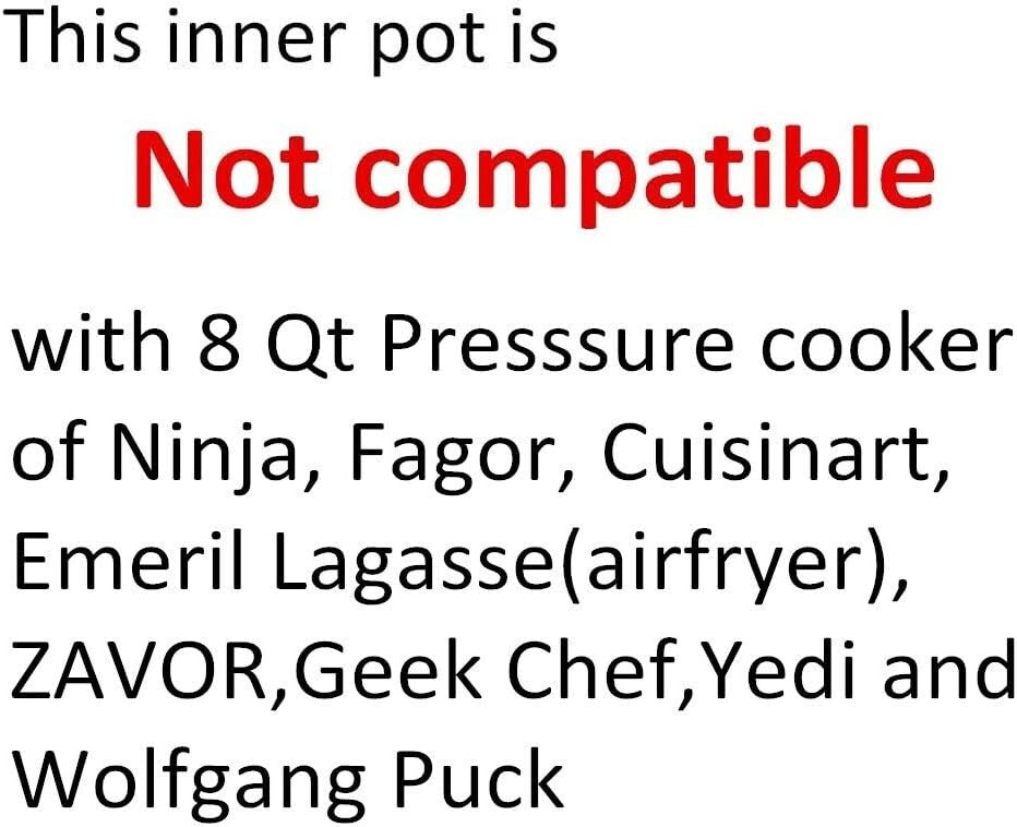 Effortless Cooking with 8Qt Replacement Inner Pot for Power Pressure Cooker XL