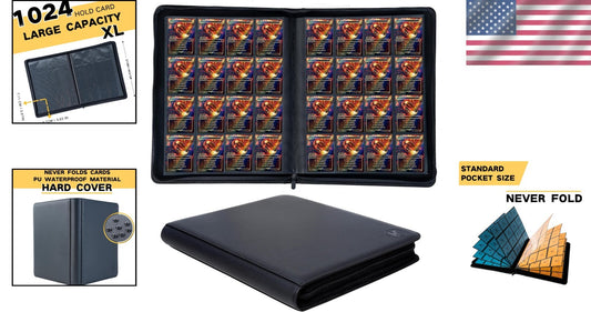 1000+ Pocket Waterproof Trading Card Binder - Perfect for MTG & Sports Cards