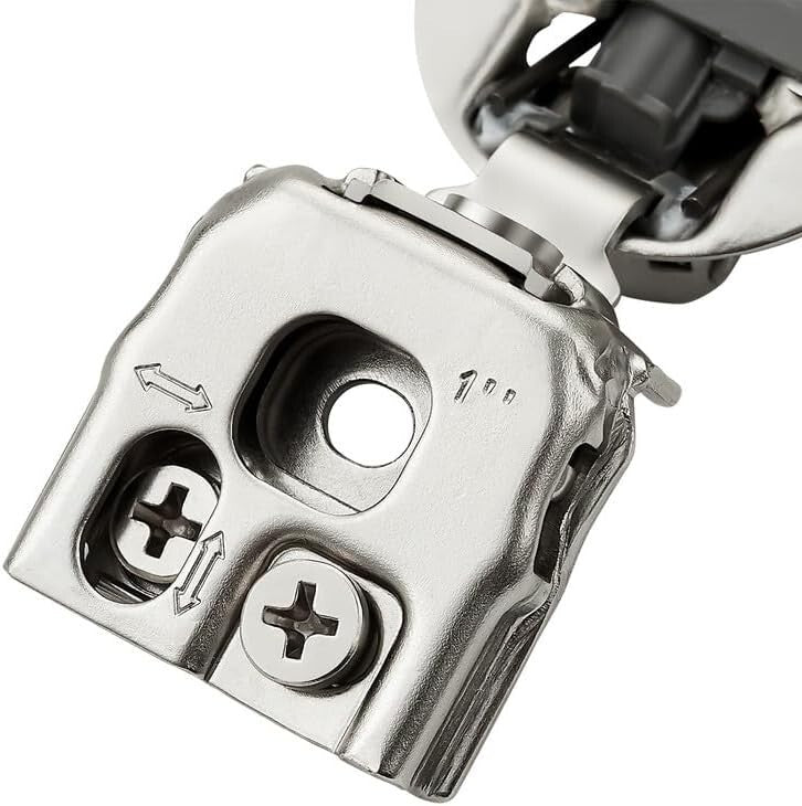 50 Pack Soft Close Hinges | 1 Inch Overlay Satin Nickel for Kitchen Cabinets