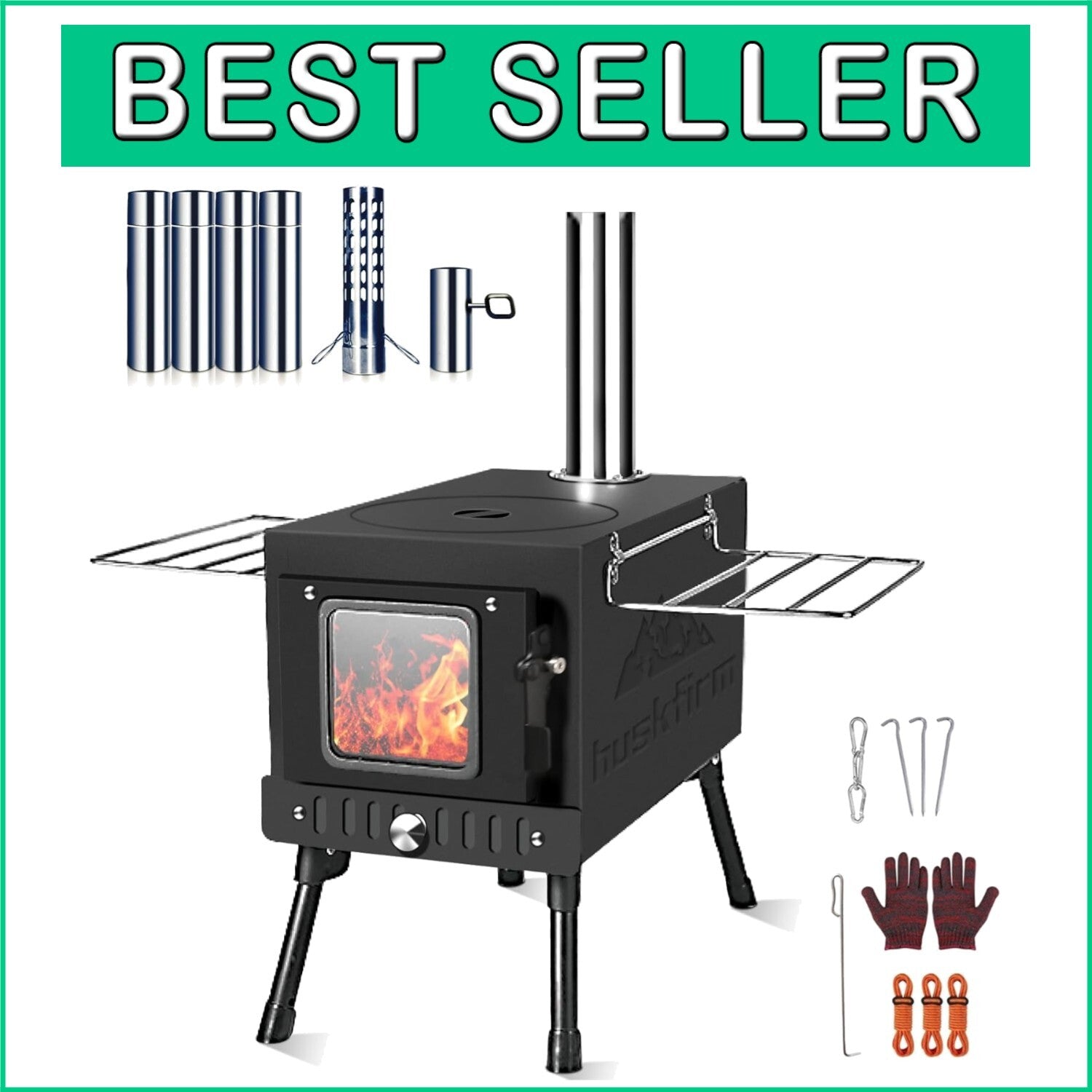 All-in-One Camping Stove – Wood Burning, Portable with Spark Safety Features