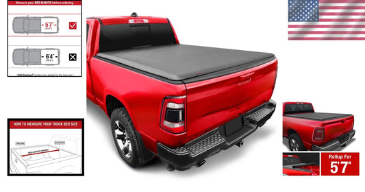 Marine-Grade Roll-Up Tonneau Cover for 2019-2025 Ram 1500 - Weather Resistant