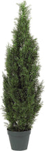 Load image into Gallery viewer, 4FT Realistic Faux Cedar Tree - Elegant Greenery for Indoor &amp; Outdoor Use