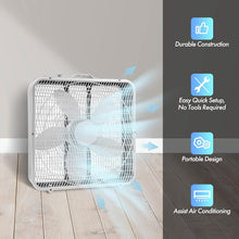 Load image into Gallery viewer, 3-Speed Box Fan with High Capacity Airflow - Ideal for Garages and Bedrooms