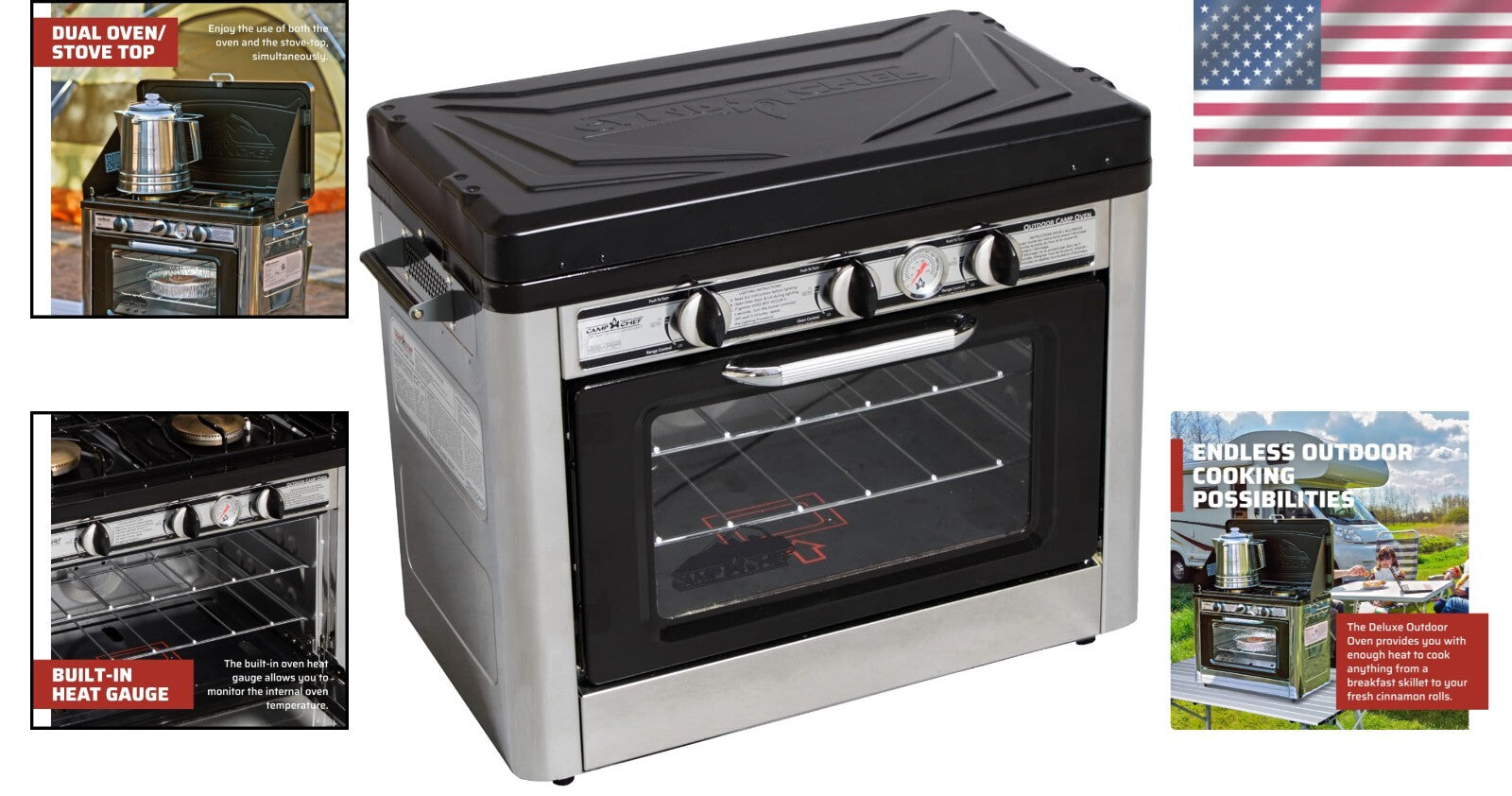 Portable Outdoor Oven for Camping - Versatile Cooking Experience, 24"L x 15"W