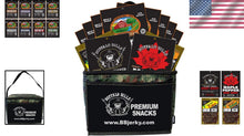 Load image into Gallery viewer, 12 Assorted Beef Jerky Packs in Portable Camo Cooler - Ideal for Gifting