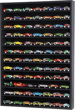 Load image into Gallery viewer, Open Front 1:64 Scale Toy Car Display Case - Wall Mount, No Door, Black