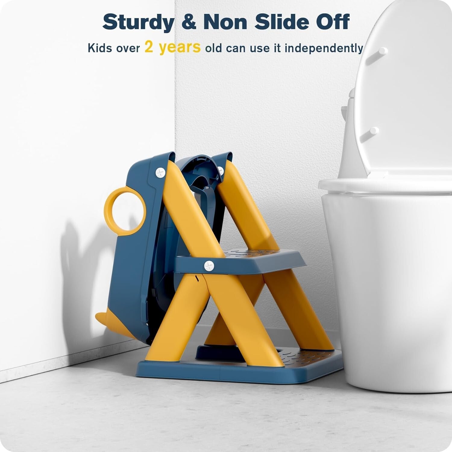 Child-Friendly Potty Training Seat with Stable Step Stool - Perfect for Toddlers