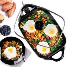 Load image into Gallery viewer, Versatile 16-Inch Electric Skillet with PFAS Free Nonstick Surface &amp; Glass Lid