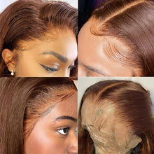 Load image into Gallery viewer, 24 Inch Brown Body Wave Glueless Lace Front Wig - Versatile for Any Occasion