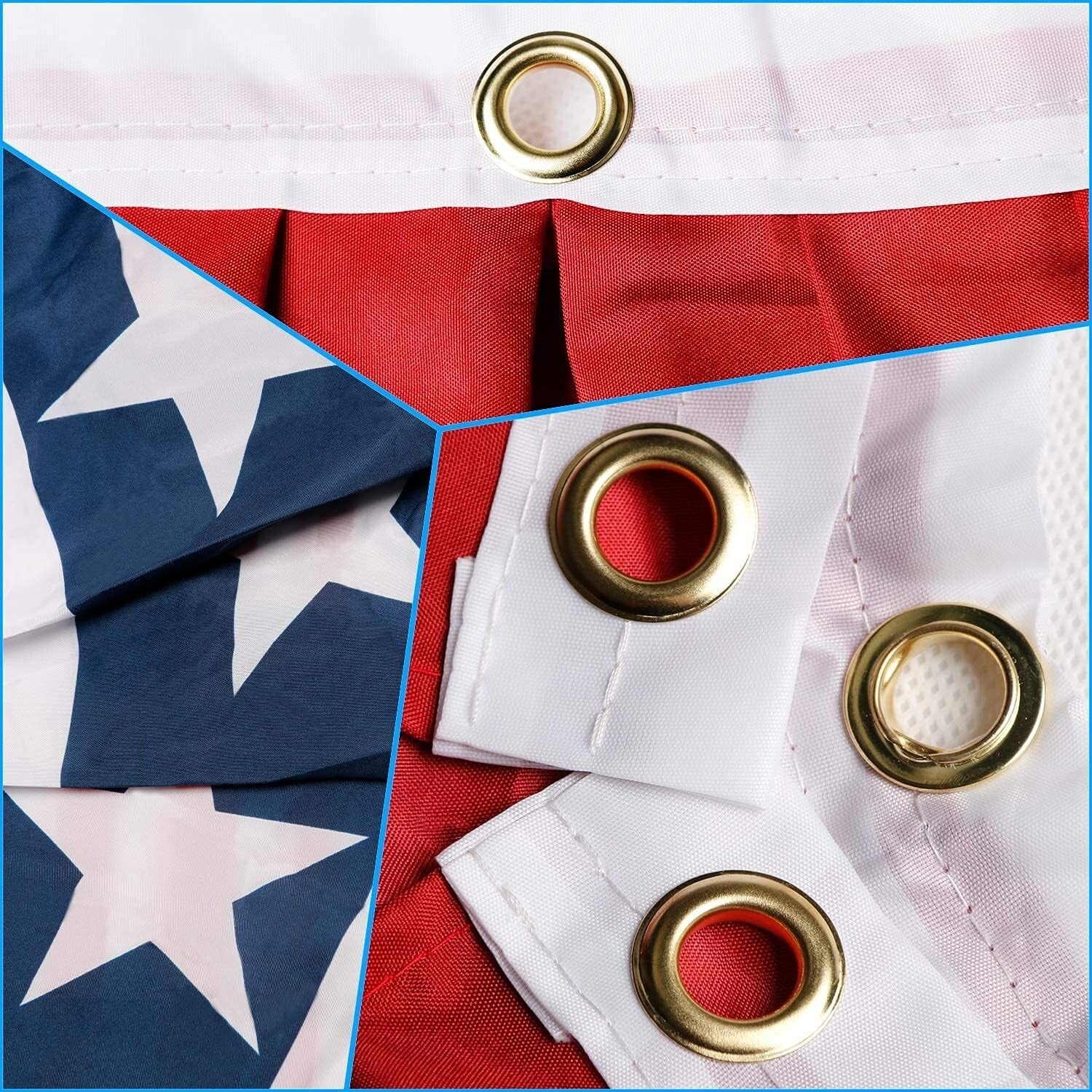 4 Pack American Flag Bunting 3x6 - Perfect for Fourth of July Outdoor Decor