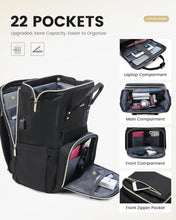 Load image into Gallery viewer, Professional Black Laptop Backpack for Women - Perfect for Teachers and Nurses