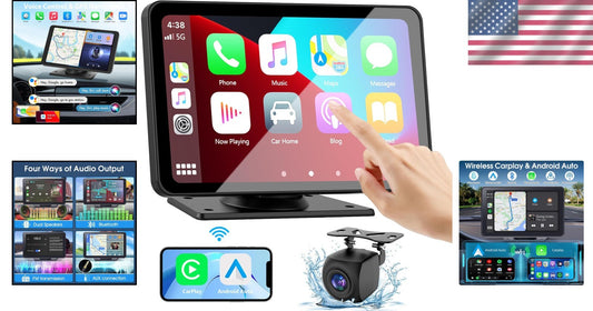 Advanced 7" Portable CarPlay Screen with Backup Camera & Real-Time Navigation