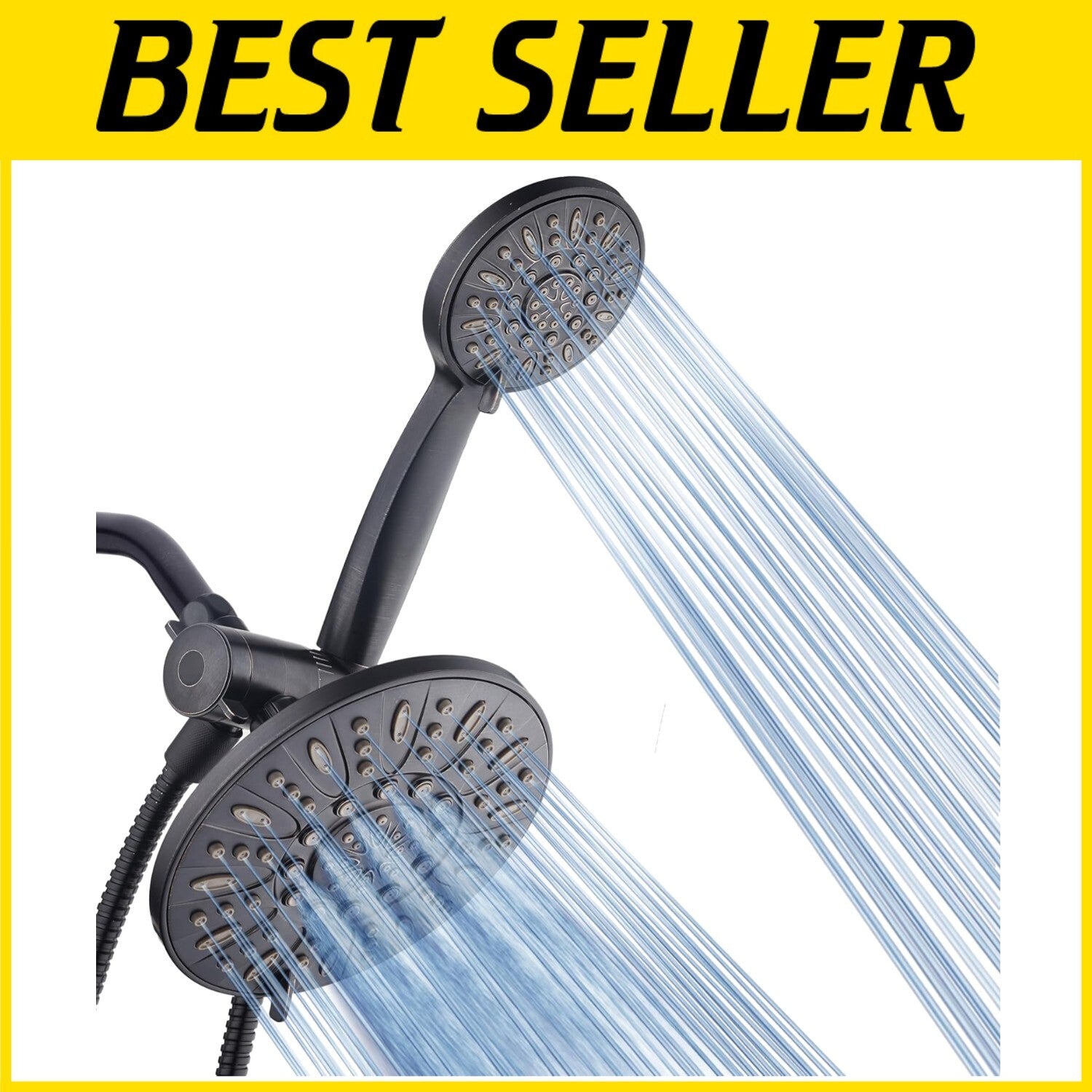 Elegant 7-Inch Oil Rubbed Bronze Shower Head & Hand Shower - Tool-Free Install