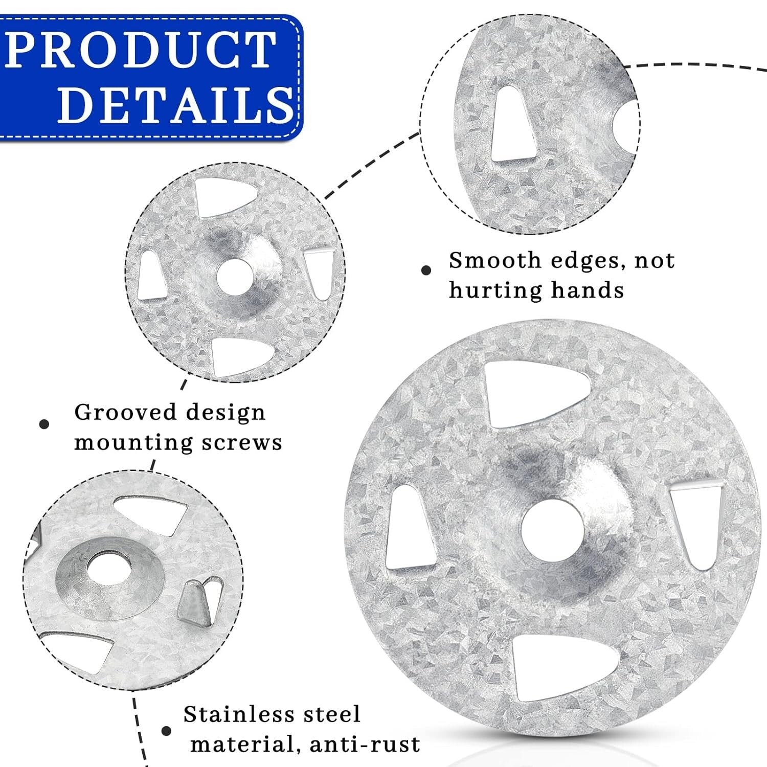 Durable 1-1/8 Inch Galvanized Steel Washers – Pack of 1000 for Installations