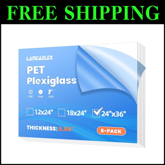 Versatile 6 Pack of 24x36 Plexiglass Sheets for DIY Pet Projects & Crafts