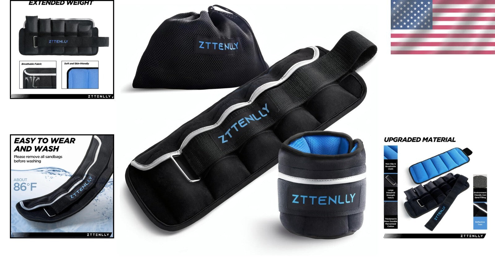 Breathable Ankle Weights with Adjustable Design - Ideal for Walking & Gym