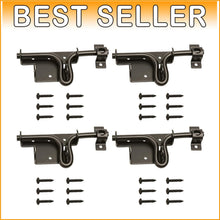 Load image into Gallery viewer, Sturdy 4pcs Metal Gate Latch Kit with Padlock Hole - Ideal for Fences and Gates