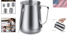 Load image into Gallery viewer, 50oz Heat Resistant Milk Frothing Pitcher with Ergonomic Handle - Classic Design
