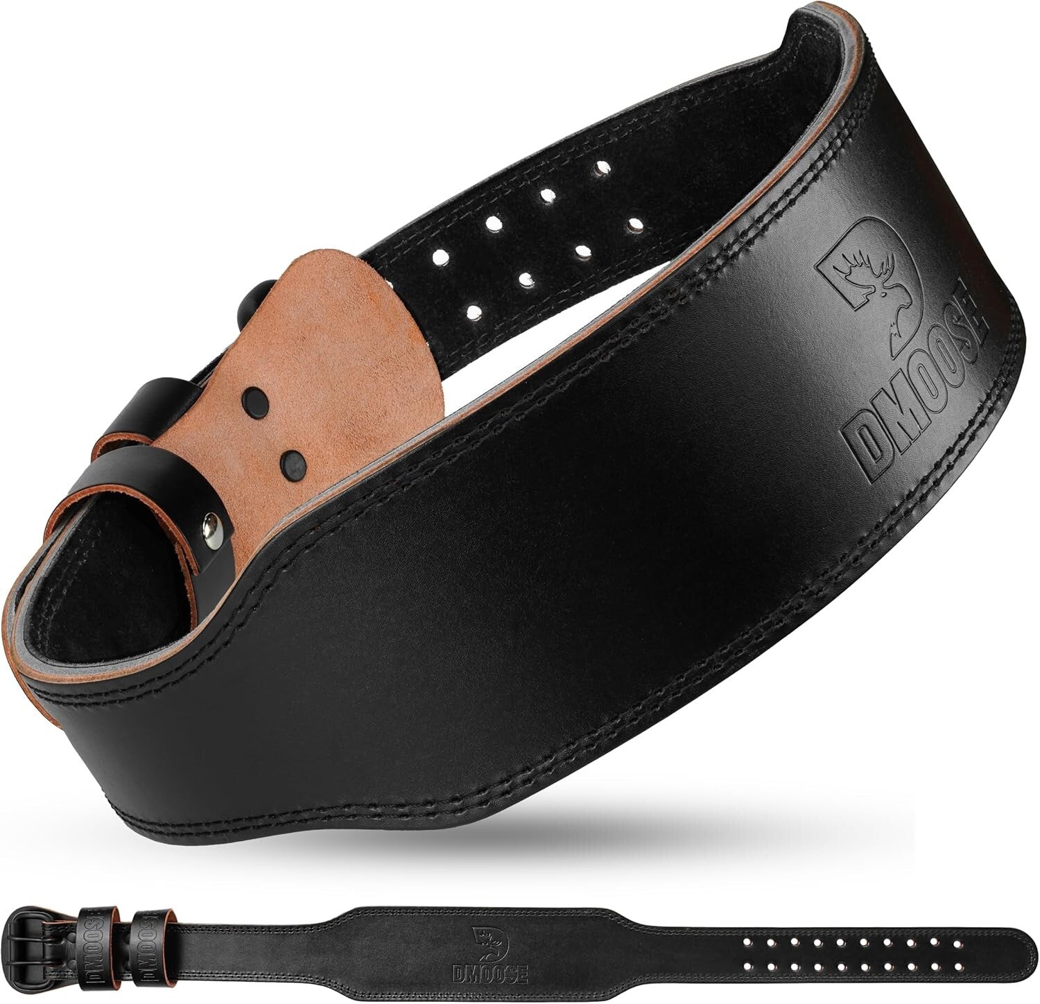 Adjustable 4-Inch Weightlifting Belt with Double-Pronged Buckle - Premium Design