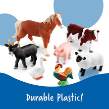 Load image into Gallery viewer, 7-Piece Jumbo Farm Animal Set - Colorful Learning Toys for Toddler Play
