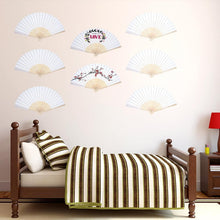 Load image into Gallery viewer, Artistic Silk Bamboo Handheld Fans - 120 Elegant Cooling Accessories for Parties