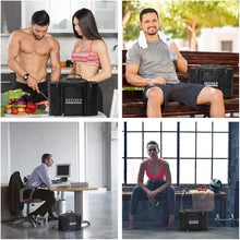Load image into Gallery viewer, Durable Black Meal Prep Kit: Lunch Bag, Food Containers &amp; Ice Packs - BPA-Free
