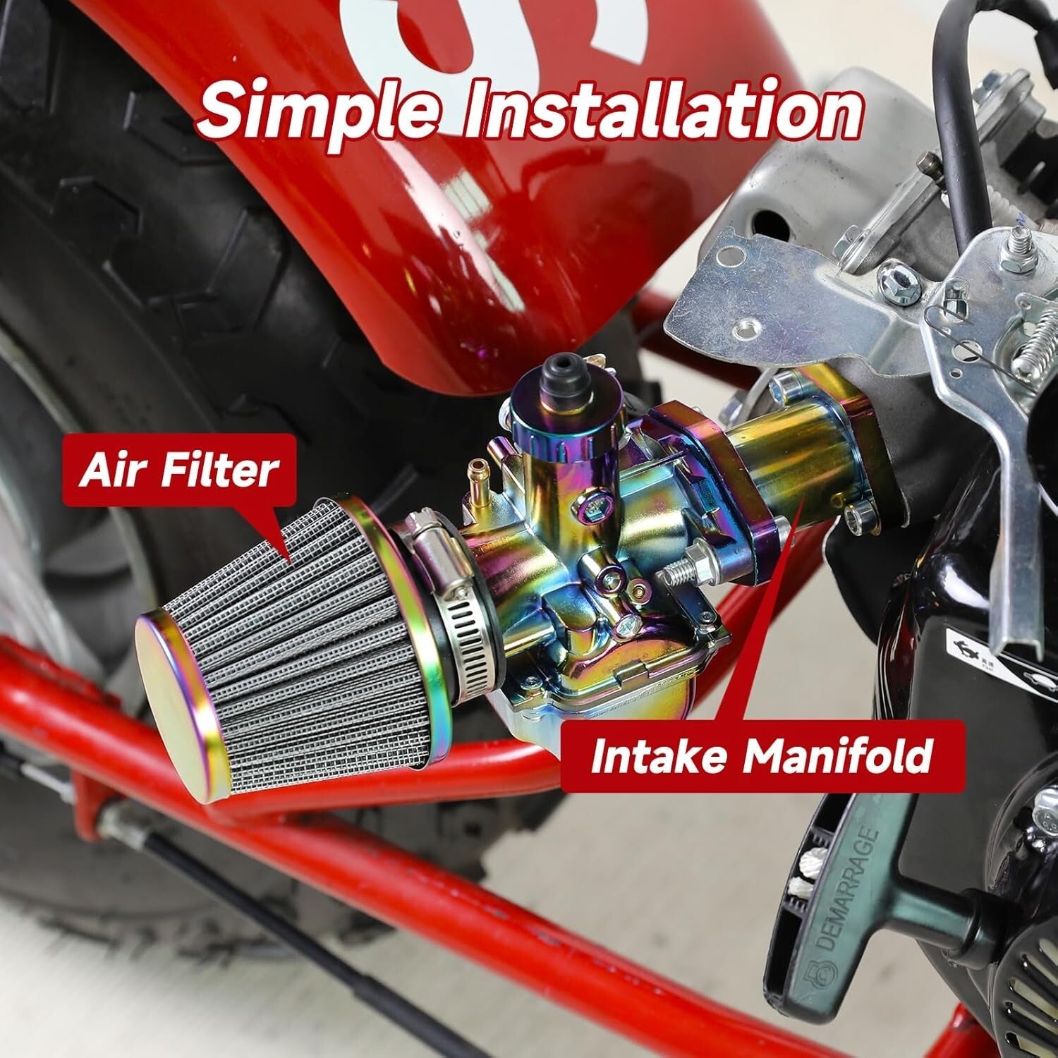 VM22 High-Performance Carburetor & Throttle Cable Kit - Fits Predator Mini Bikes