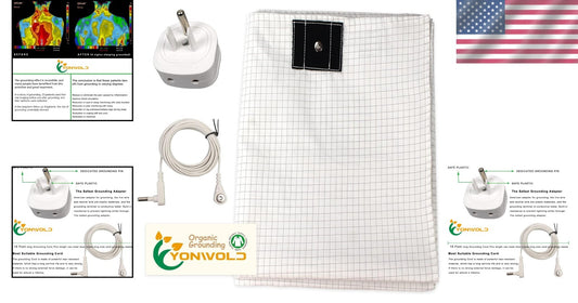 10% Silver King Size Sleep Therapy Sheet with Safe Grounding Adapter, 76x80 IN