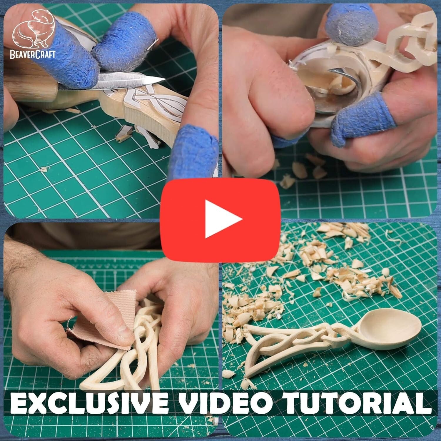 Beginner Wood Spoon Carving Kit - 10-Piece Whittling Set with Tools & Guide