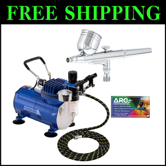 Portable Dual-Action Airbrush Kit with Powerful Compressor for Creative Hobbies