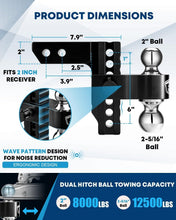 Load image into Gallery viewer, High-Strength 6" Adjustable Tow Hitch for RVs &amp; Trailers - Locking Pin Included