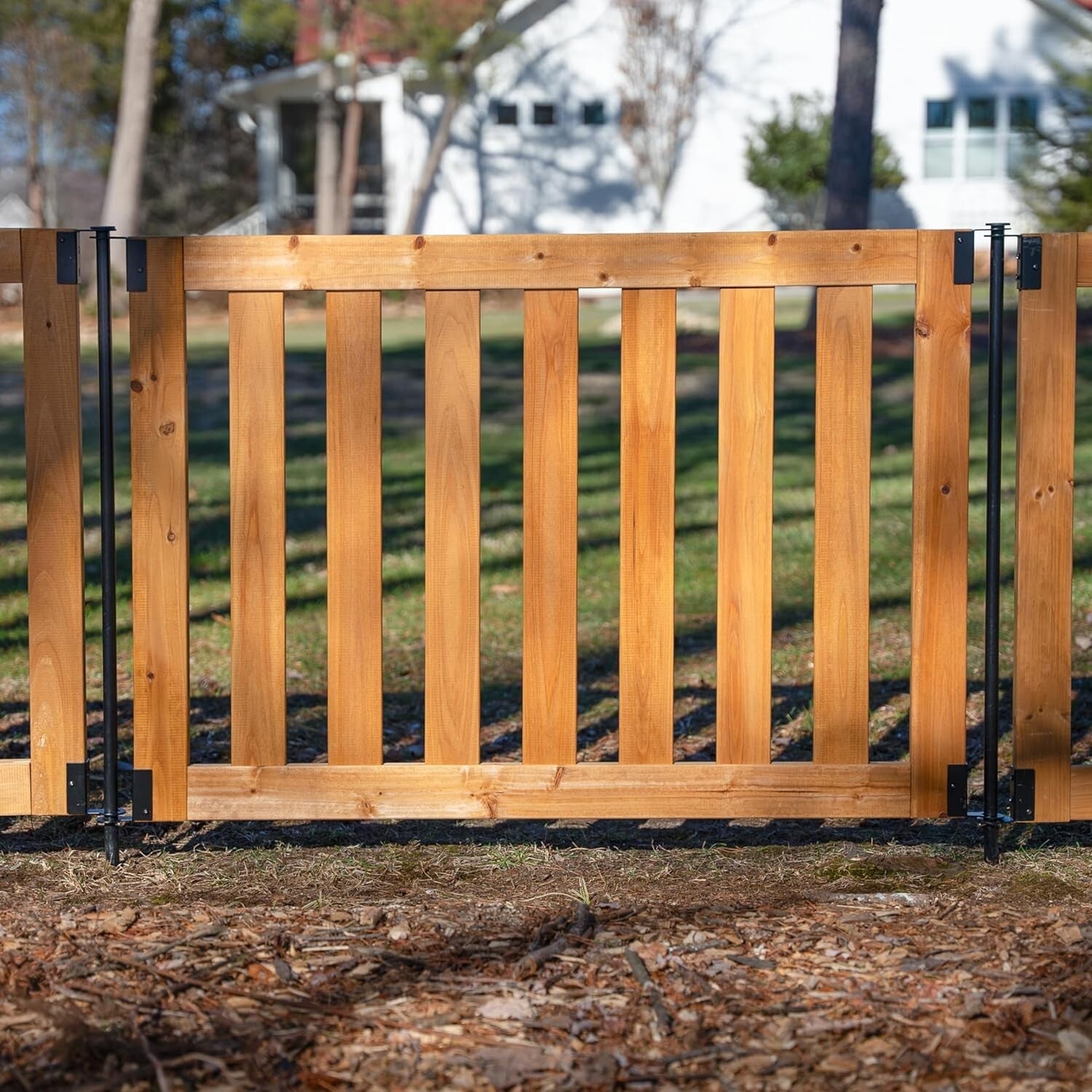 FSC Certified 32"H Wooden Fence Kit - Easily Assembled Garden & Dog Enclosure
