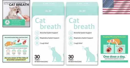 Asthma & Cough Relief for Cats - Delicious Chicken Gel for Respiratory Wellness