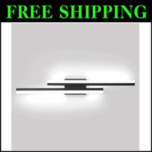 Load image into Gallery viewer, Stylish 32-Inch Black LED Vanity Light - Indoor Bathroom Lighting Solution