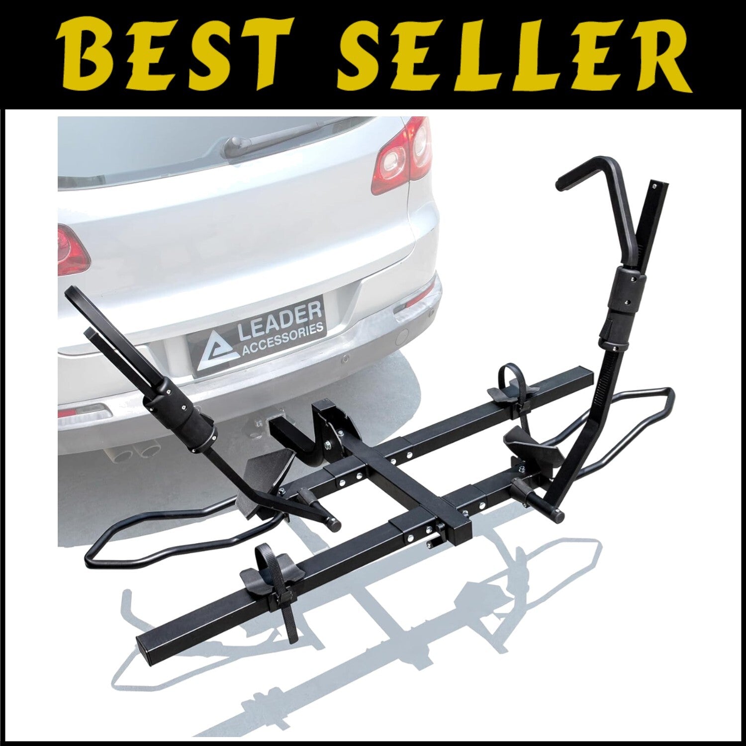 Foldable 2-Bike Carrier - Fits Standard, Fat Tire & Electric Bikes with Ease