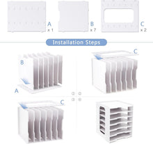 Load image into Gallery viewer, Durable 7-Tier Paper Organizer for 12x12 Scrapbook Supplies - Easy Assembly