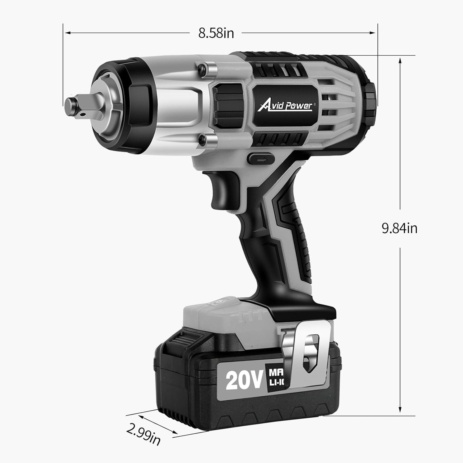 1/2" Drive Cordless Impact Wrench with 4 Sockets & 3.0Ah Battery - Maximum Power