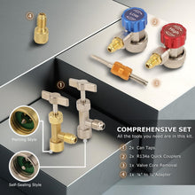 Load image into Gallery viewer, Professional 3-Way A/C Manifold Gauge Set for R134A R12 R22 R502 Refrigerants