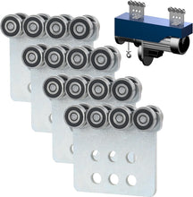 Load image into Gallery viewer, Versatile 4PCS 8-Wheel Trolley Roller Assembly for Strut Channels – Heavy Load