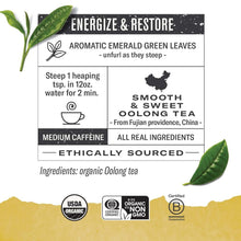 Load image into Gallery viewer, Rediscover Flavor with Organic 16 Ounce Ti Kuan Yin Oolong Loose Leaf Tea