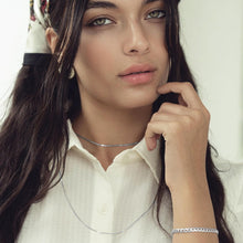 Load image into Gallery viewer, 925 Sterling Silver Dainty Box Chain Necklace 1mm - Waterproof &amp; Hypoallergenic