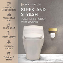 Load image into Gallery viewer, Modern Wall-Mounted Toilet Paper Holder with Phone Shelf &amp; Storage for Wipes