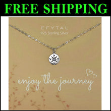 Load image into Gallery viewer, Timeless Compass Pendant Necklace - Sterling Silver/Gold Plated Graduation Gift