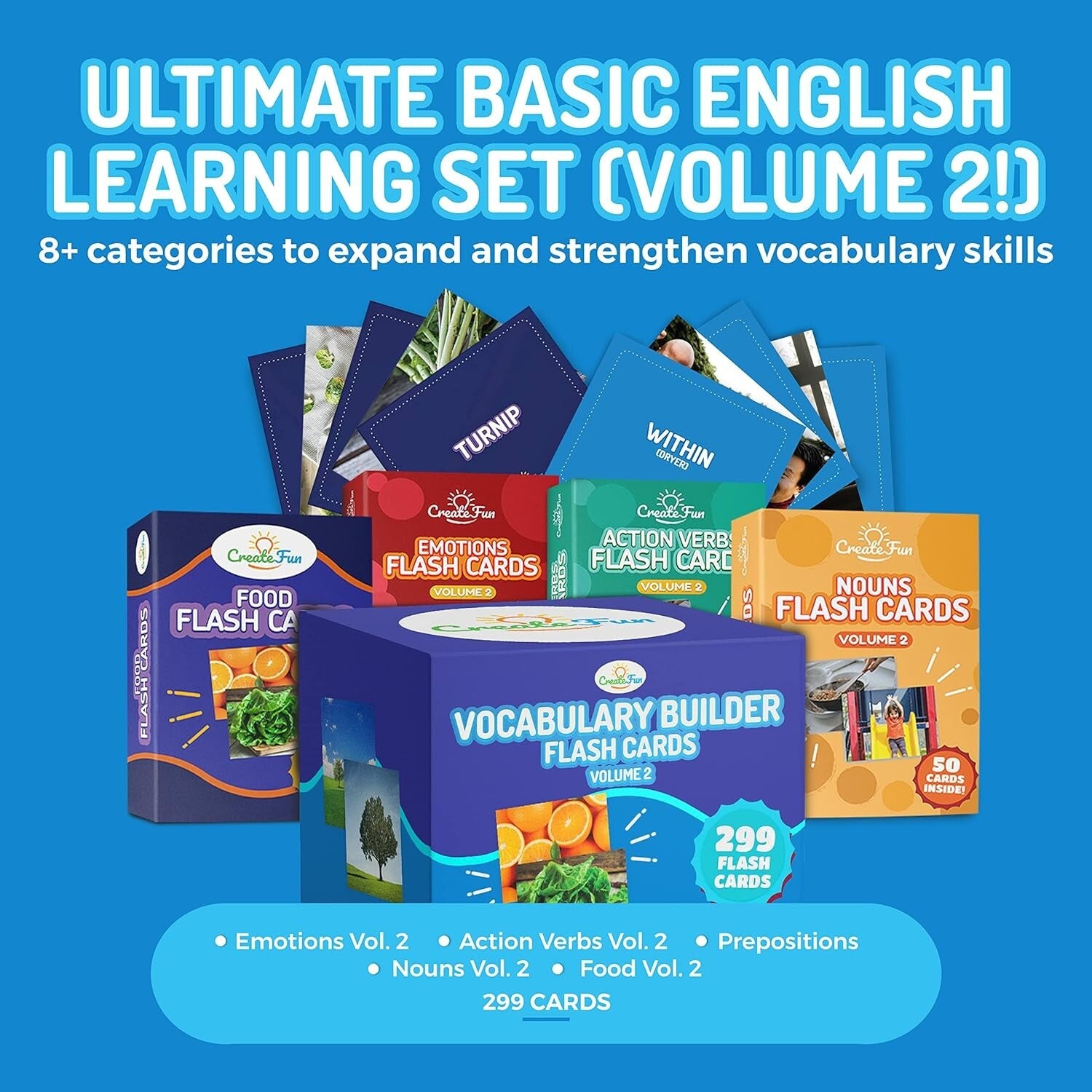 300 Vocabulary Builder Flashcards for Speech Therapy, ESL, & Autism Learning