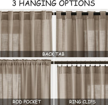 Load image into Gallery viewer, Classic Light Taupe Semi-Sheer Curtains for Bedroom &amp; Living Room - 2 Panels