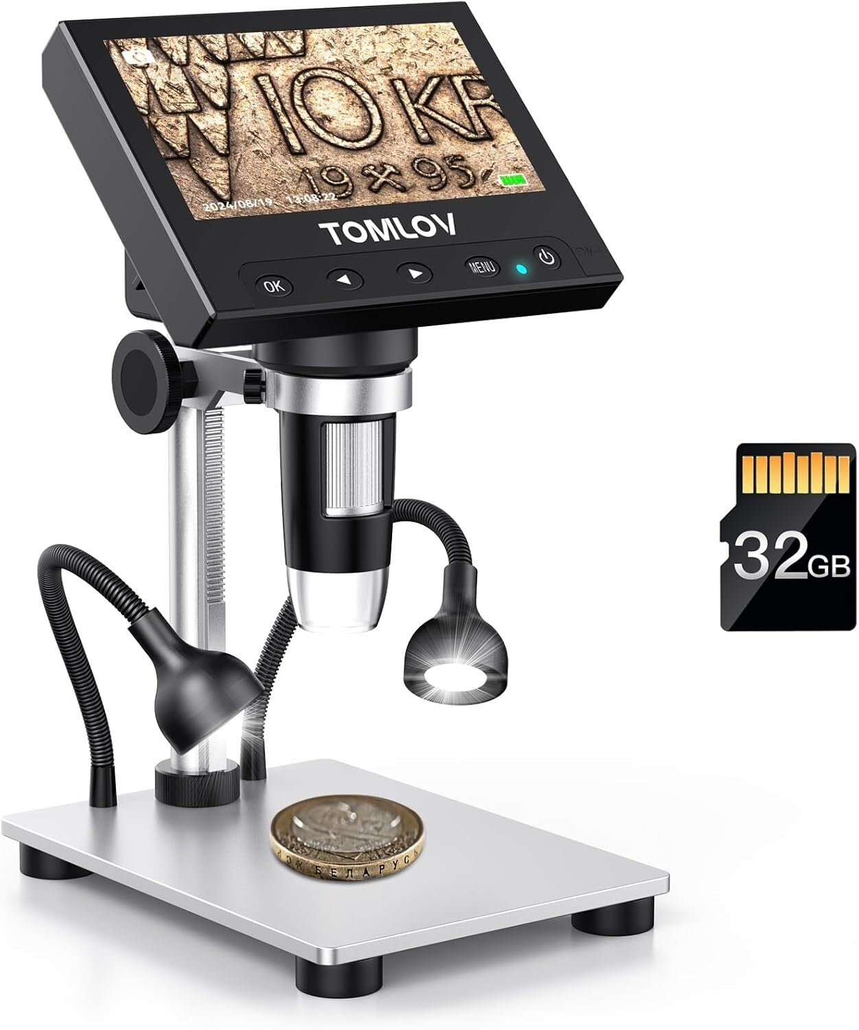 4.3" LCD USB Microscope with 1000X Magnification – Ideal for Science Exploration