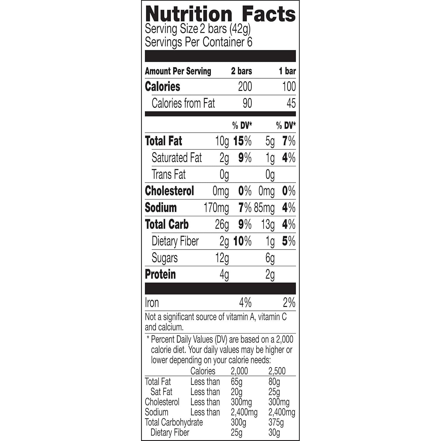 Crunchy Granola Bars - Peanut Butter & Dark Chocolate - Family Snack Pack of 12