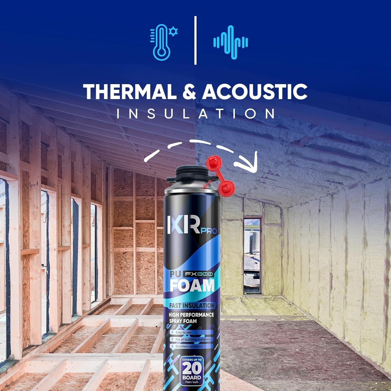 DIY Insulation Solution - 18 oz Spray Foam for Soundproofing & Energy Savings