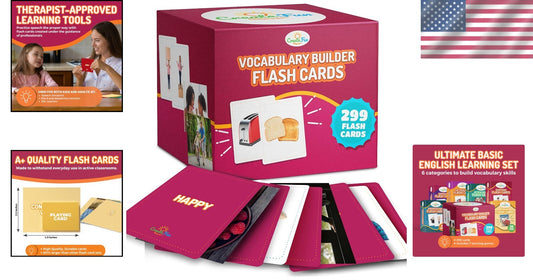 High-Quality Educational Flash Cards with Real Images - 299 Vocabulary Cards