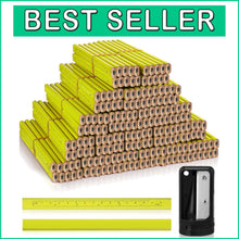 Load image into Gallery viewer, Professional Quality 200 Pcs Flat Carpenter Pencils &amp; Sharpeners for Woodwork